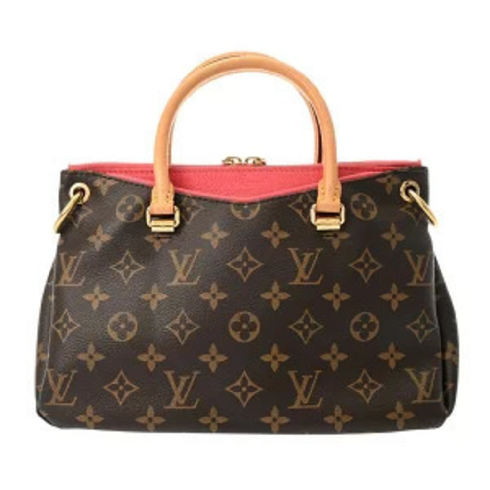 Louis Vuitton Monogram Pallas Rich Canvas Top Handle Bag Rose Pink